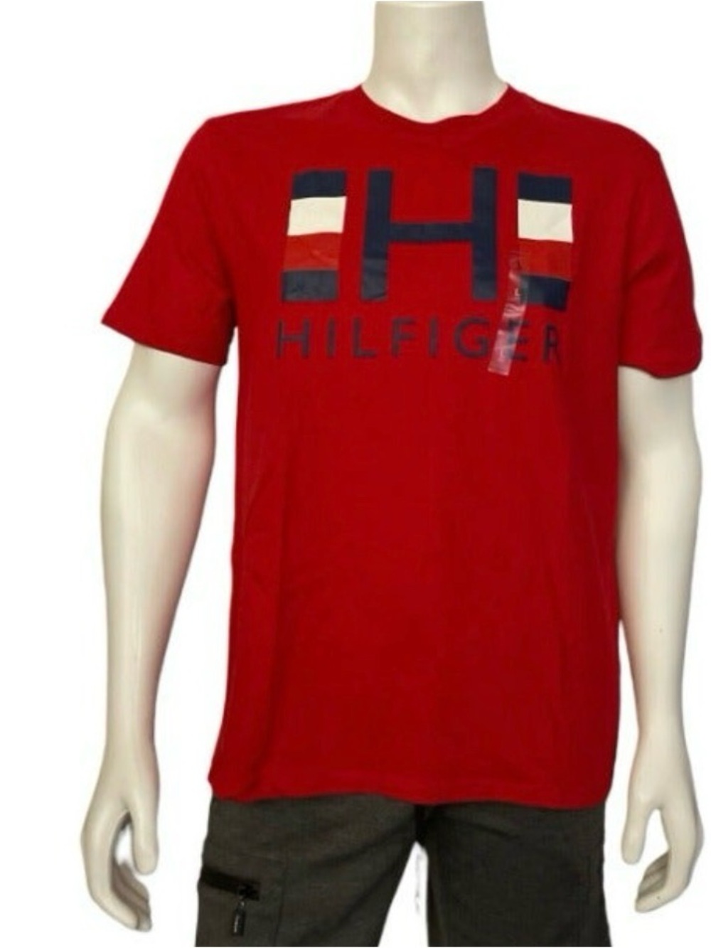 ⚒️Tommy Hilfiger Red Navy Graphic Logo Tee